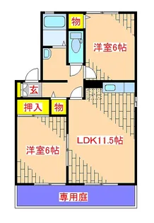 グランドールD棟【1階】の間取り