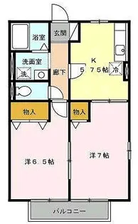 グリーンヴィラ【202号室】の間取り