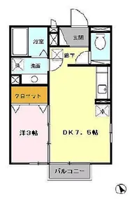 メゾン・ラフィーネ【1階】の間取り