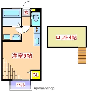 鹿児島県姶良市西餅田【アパート】の間取り