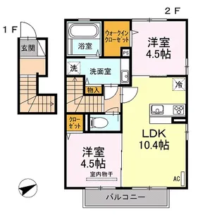 ラ・ペーシェ池島【2階】の間取り