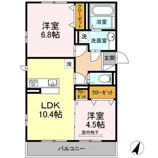 シュプリーム杏【2階】の間取り