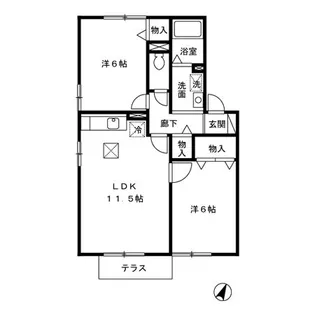 シャルマンコート B棟【1階】の間取り