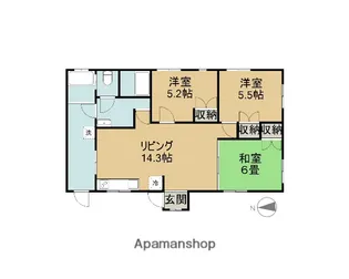 沖縄県宮古島市平良字東仲宗根【一戸建】の間取り