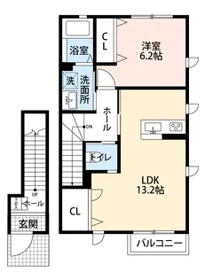 シャーメゾンフォレストI【2階】の間取り