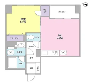 La Belle 三越前(ラベール三越前)【9階】の間取り