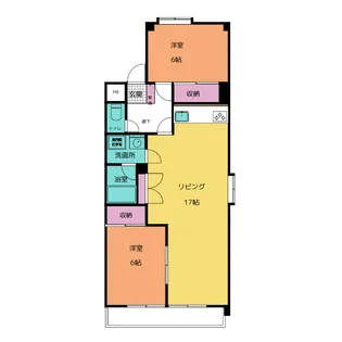 プレイス浅岡【4階】の間取り