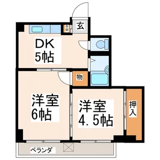 グリーンマンション【4階】の間取り