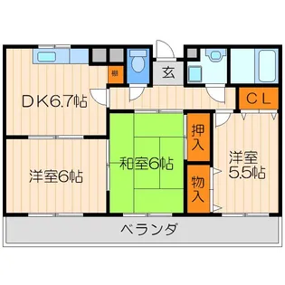 3DKの間取り画像