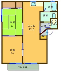 ボヌールS【2階】の間取り