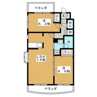 ディアコート【1階】の間取り