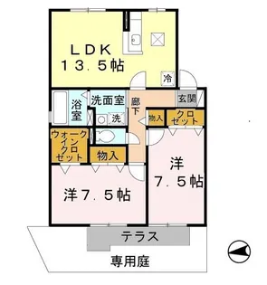 カトルセゾンA【1階】の間取り