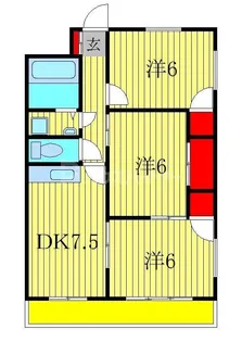 第2パークマンション西原【2階】の間取り