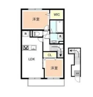 コーポみらい平【2階】の間取り