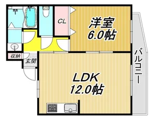 ミスターK北武庫之荘【1階】の間取り