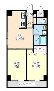 宮城県仙台市青葉区二日町【マンション】の間取り