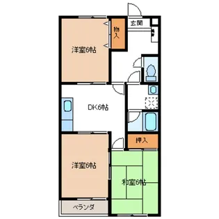 ガーデンパレスII【2階】の間取り