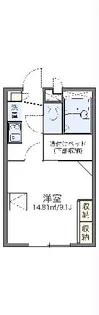 レオパレス落合【1階】の間取り