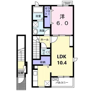 コンフォート夕顔【2階】の間取り