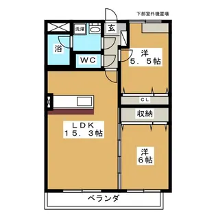 グレイスコート高嶺【2階】の間取り