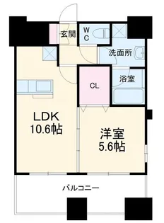 1LDKの間取り画像