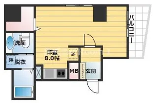 CITY SPIRE堺筋本町 旧リトルリバー本町橋【8階】の間取り