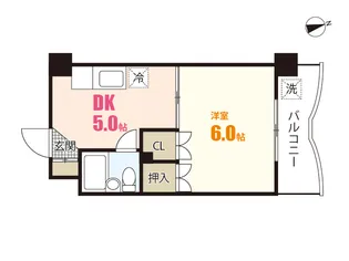 グレース中田【4階】の間取り