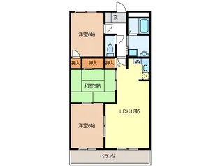岐阜県岐阜市小野1【マンション】の間取り