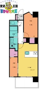 アクタス籠町グランミライ【3階】の間取り