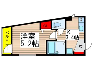 ガレット本八幡【2階】の間取り