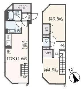 TRADIS 荏原中延【5階】の間取り