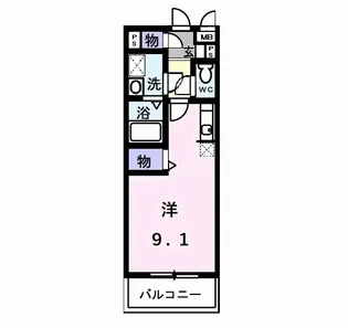 コーポ Paseli(パセリ)【1階】の間取り