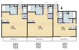 カーサ江戸川【1階】の間取り