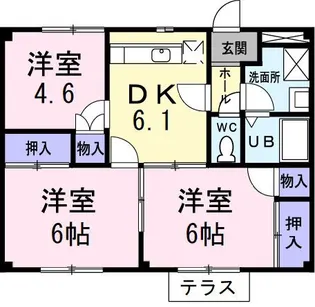 茨城県日立市大久保町2【アパート】の間取り