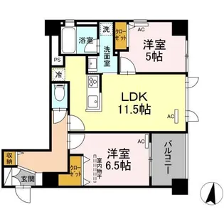 Belle mer【1階】の間取り