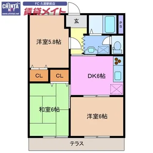 3DKの間取り画像