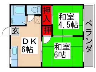 第二タウンコ-ポ 浅田【2階】の間取り