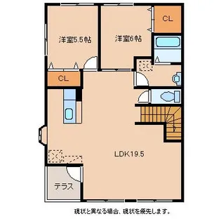 シャルム小野B【2階】の間取り