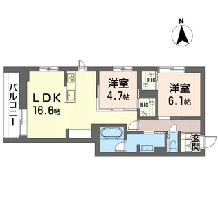 レオナグレイス【2階】の間取り