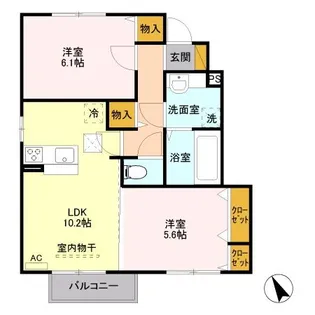 グラン・ヴィラージュ East【1階】の間取り