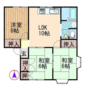 Casettina Leichie【2階】の間取り