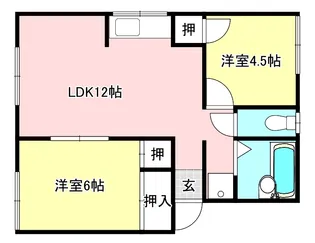 プレジール富久【1階】の間取り