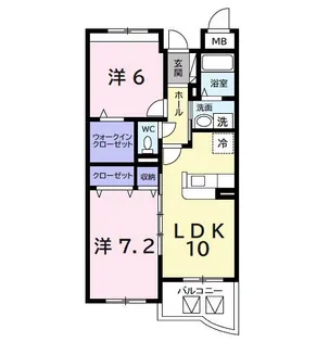 サンライズ宮前【2階】の間取り