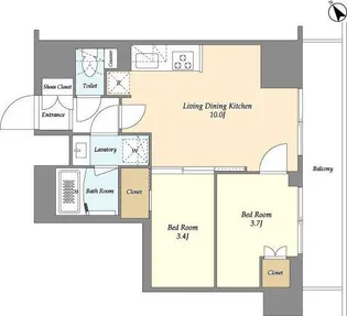 オーキッドレジデンス西大井【2階】の間取り