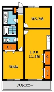 ベルフォーレA【4階】の間取り