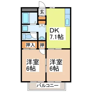 レジデンス濱田I【2階】の間取り