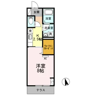 東京都新宿区若葉1【アパート】の間取り
