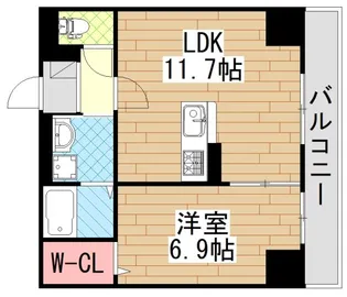 ムーンヒルズ大阪【2階】の間取り