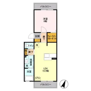 東京都稲城市東長沼【アパート】の間取り