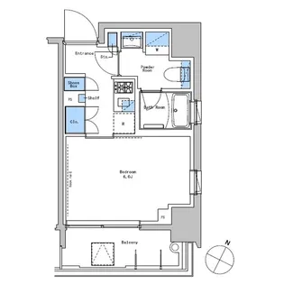 ブラウ戸越銀座スカイ【8階】の間取り